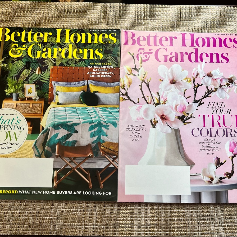 Better Homes and Gardens 5 Magazine Lot. Brand New. 2019/2020 Various Magazines